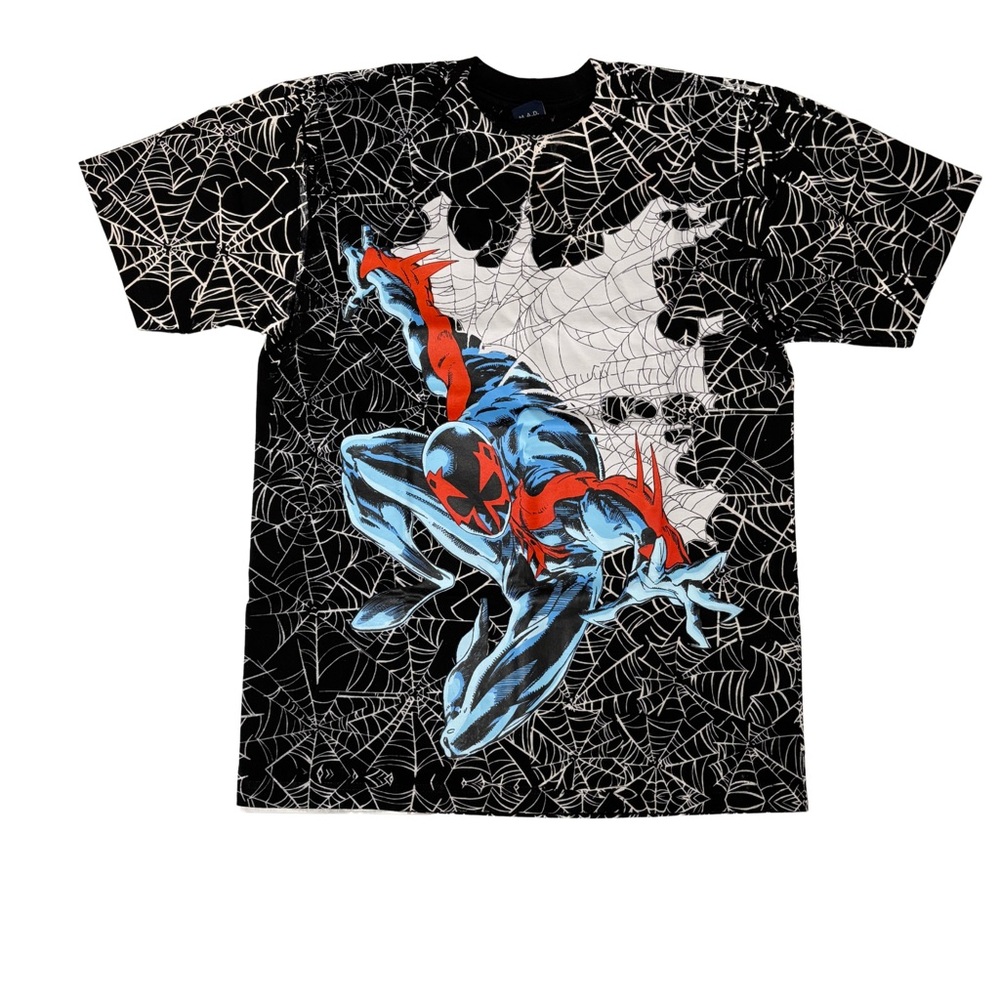 Mask And Disguise Spider-Man 2099 Marvel AOP Print Shirt Size Large NWOT